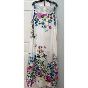 Sara Roka Women's Romie Sleeveless Floral Long  Dress Size 48